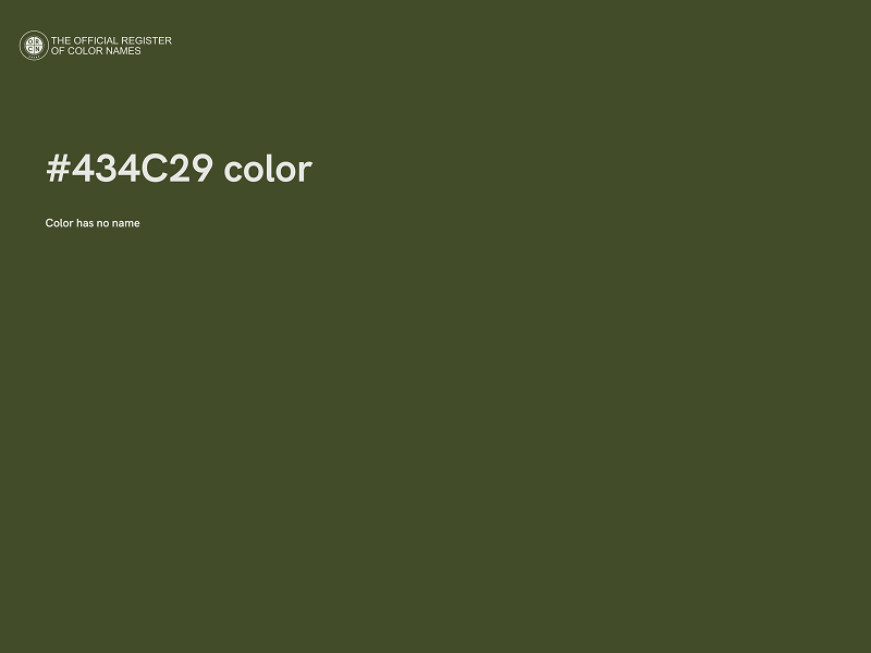 #434C29 color image
