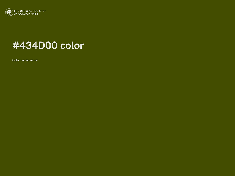 #434D00 color image