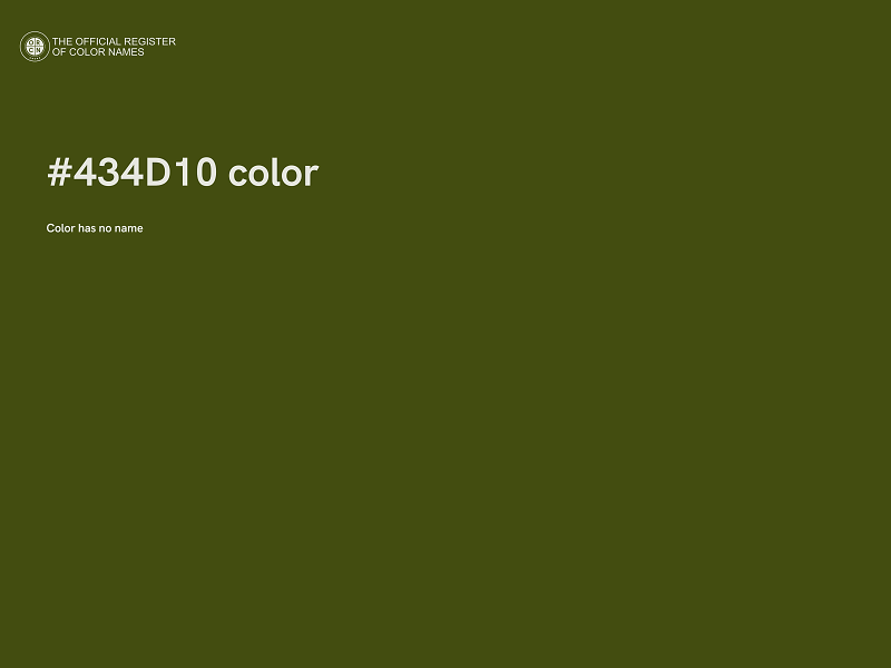 #434D10 color image