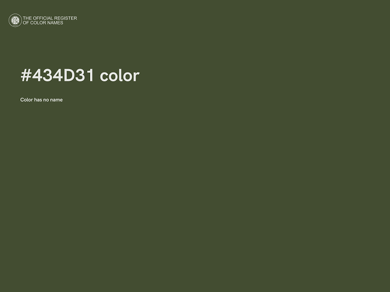#434D31 color image