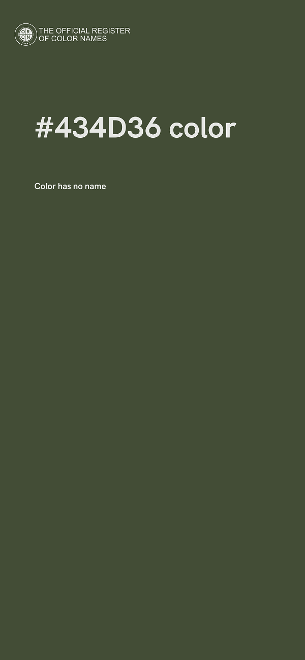 #434D36 color image