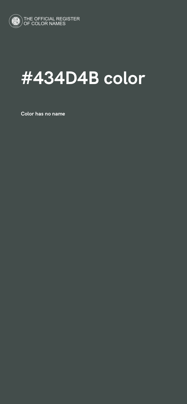 #434D4B color image