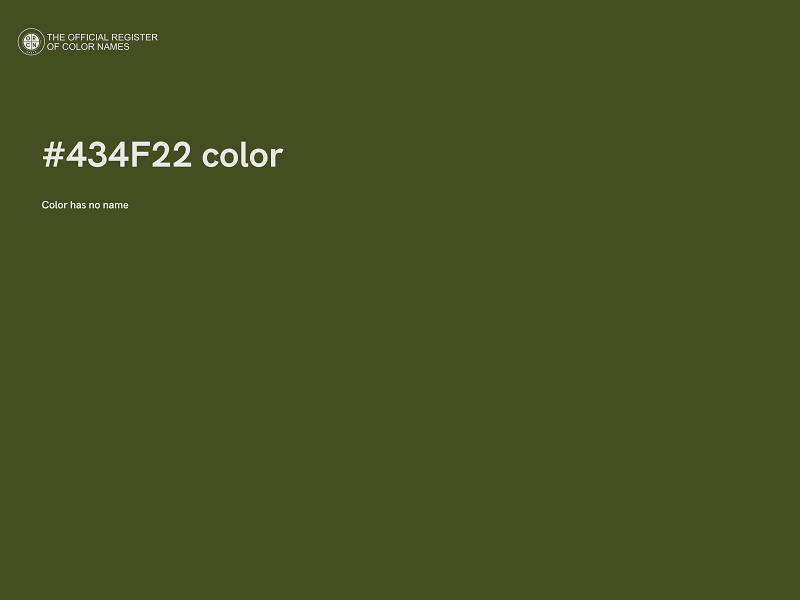 #434F22 color image