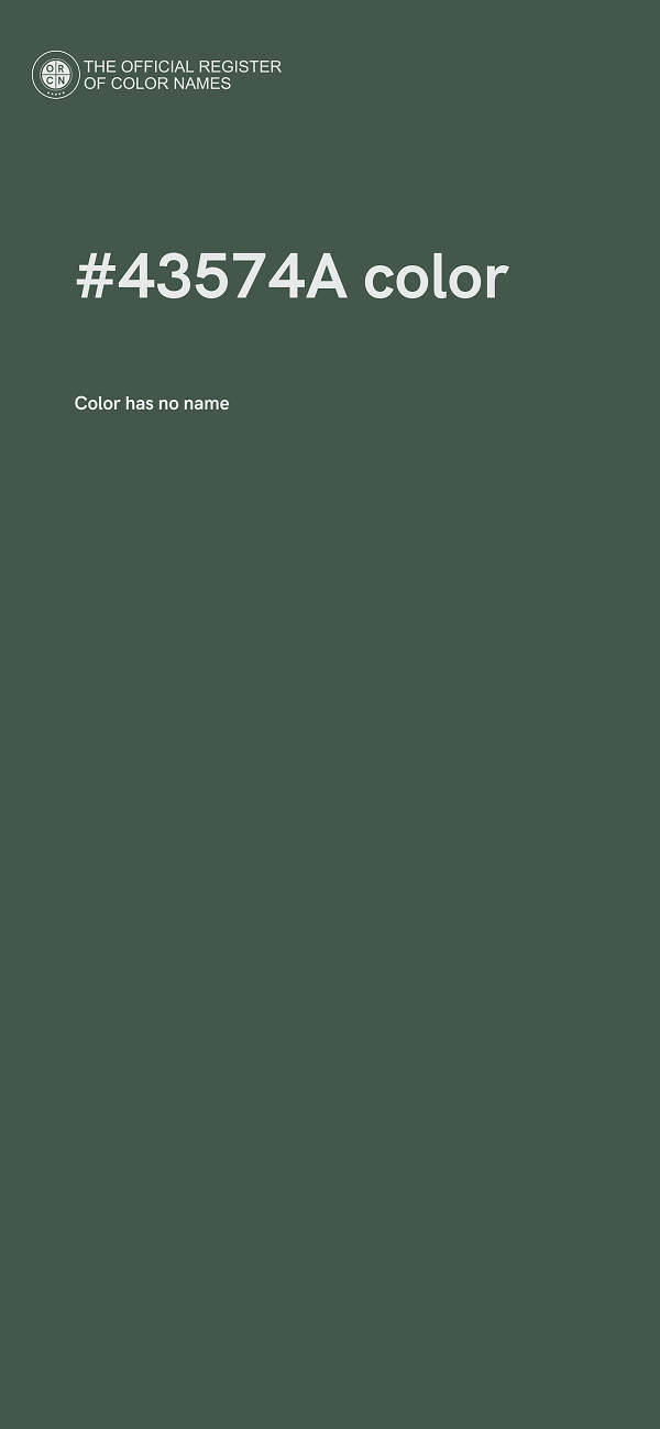 #43574A color image