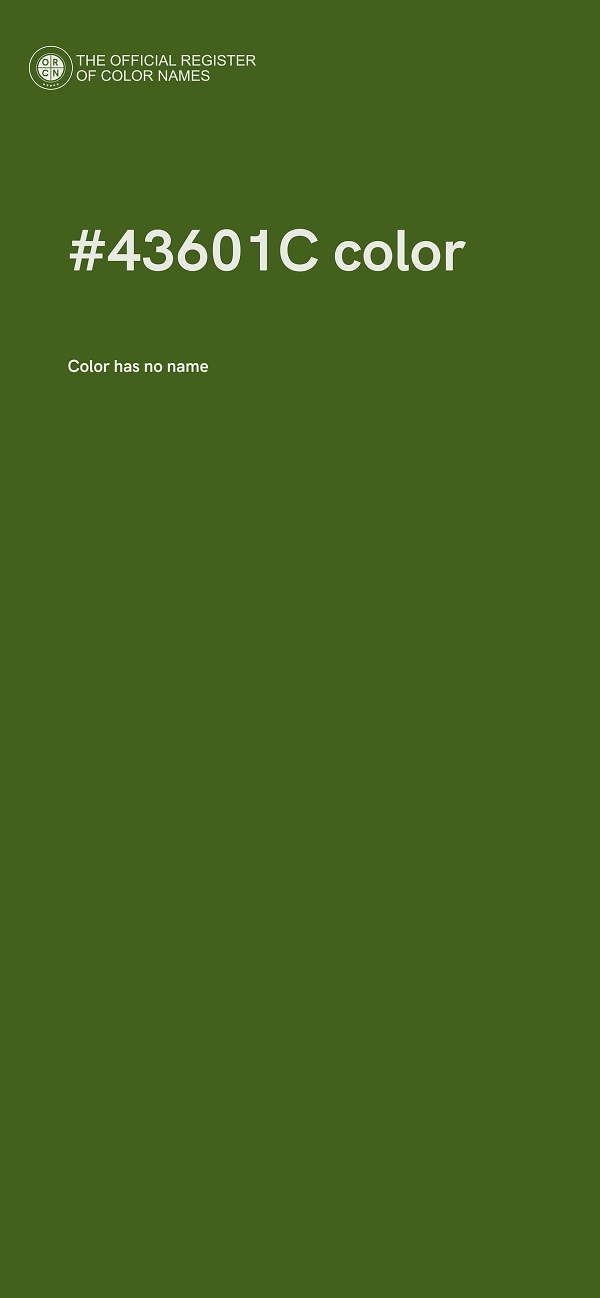 #43601C color image