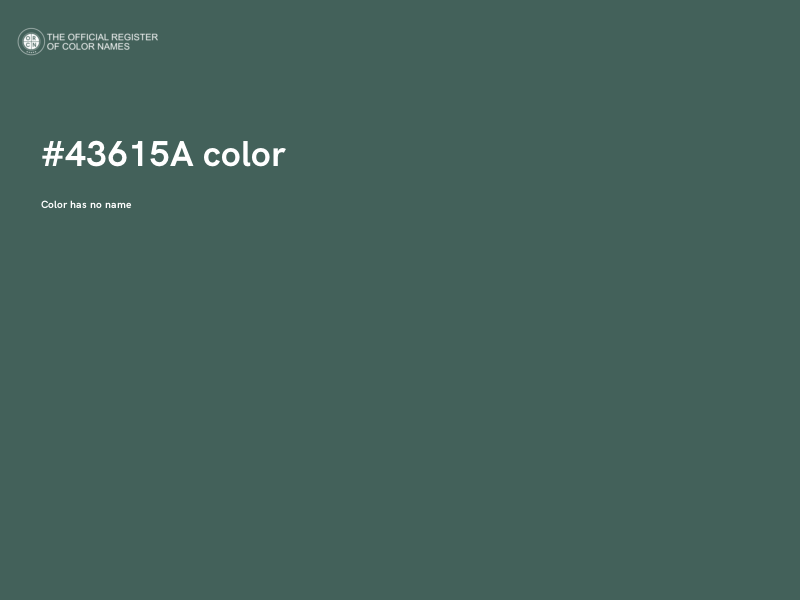 #43615A color image