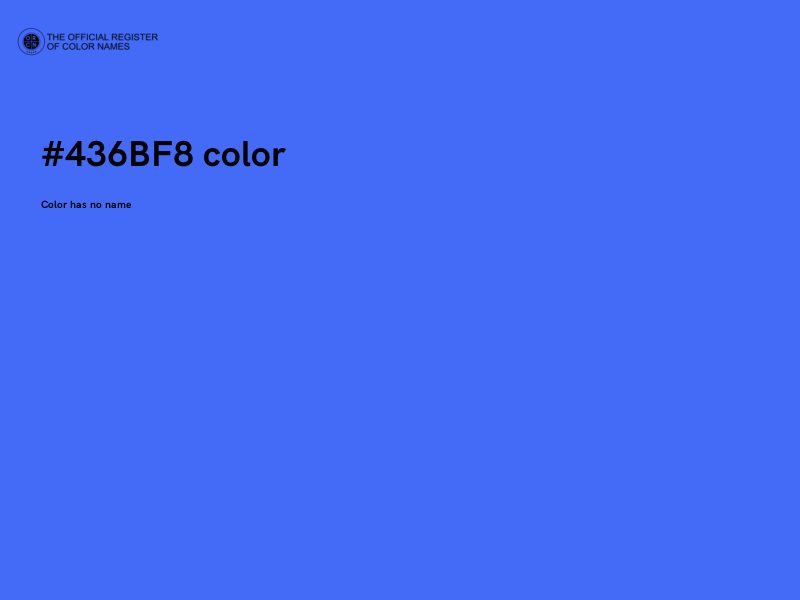 #436BF8 color image
