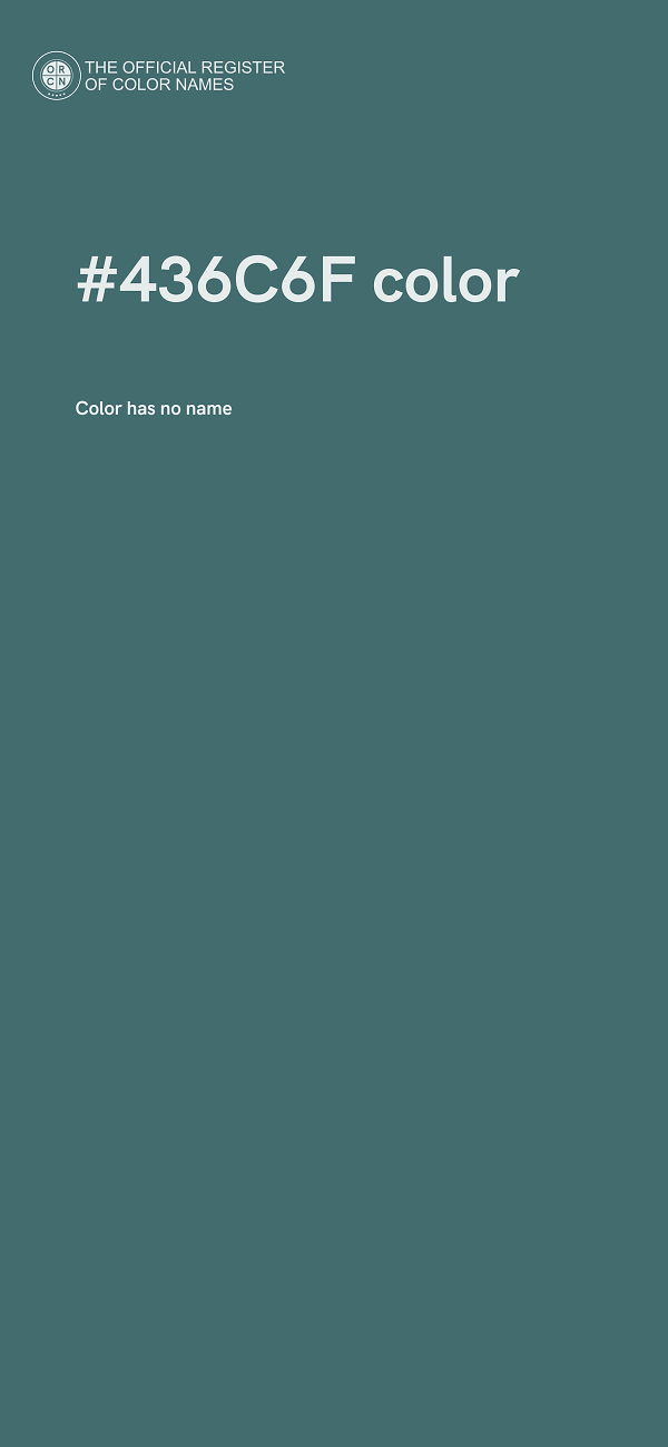 #436C6F color image