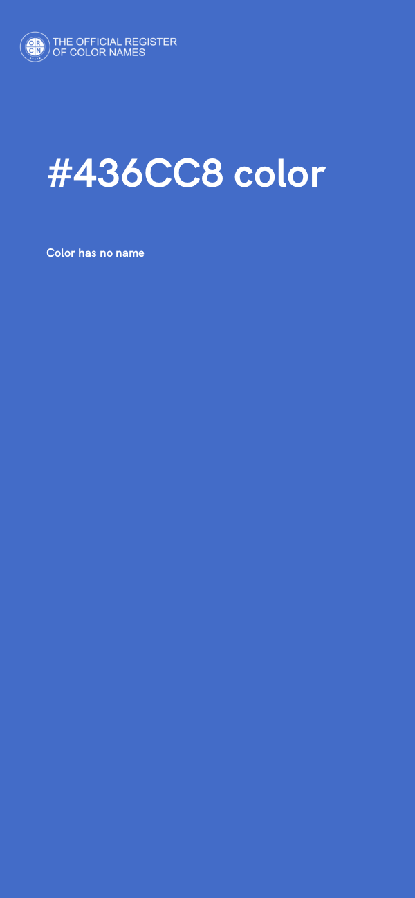 #436CC8 color image