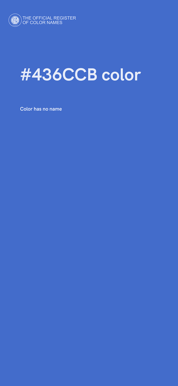 #436CCB color image