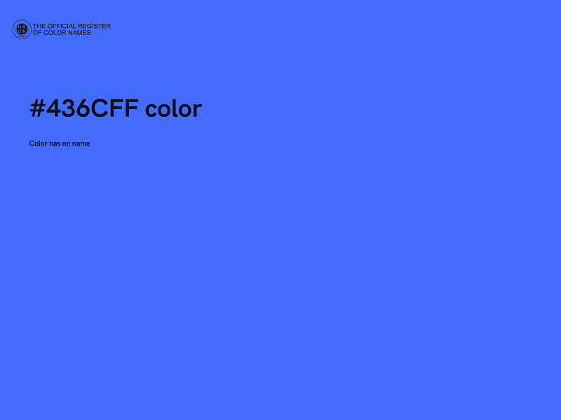 #436CFF color image