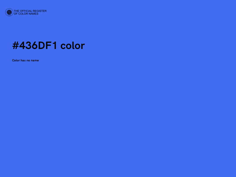 #436DF1 color image