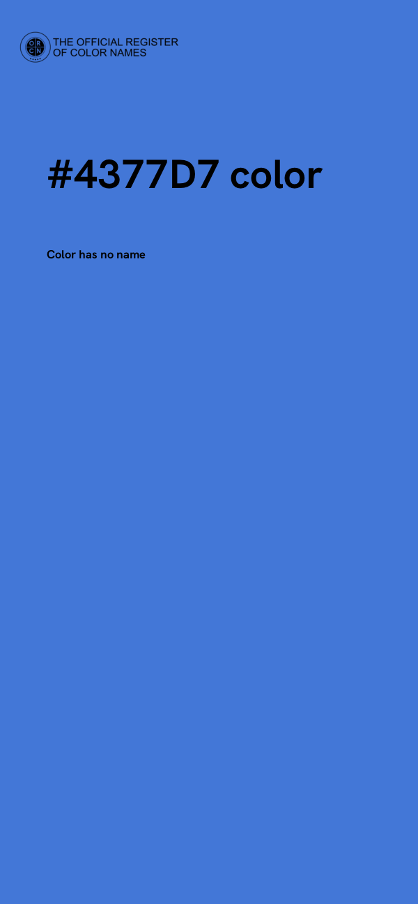 #4377D7 color image