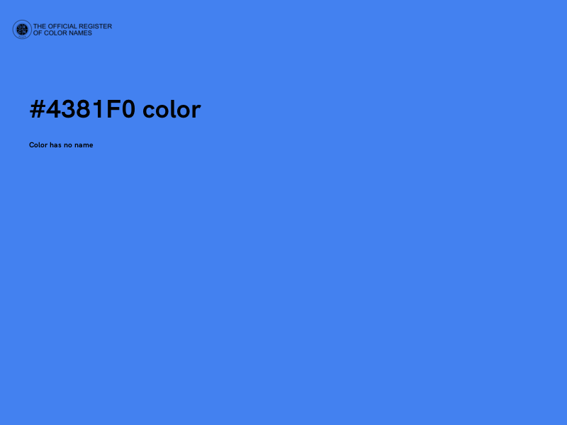 #4381F0 color image