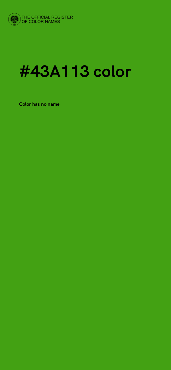 #43A113 color image