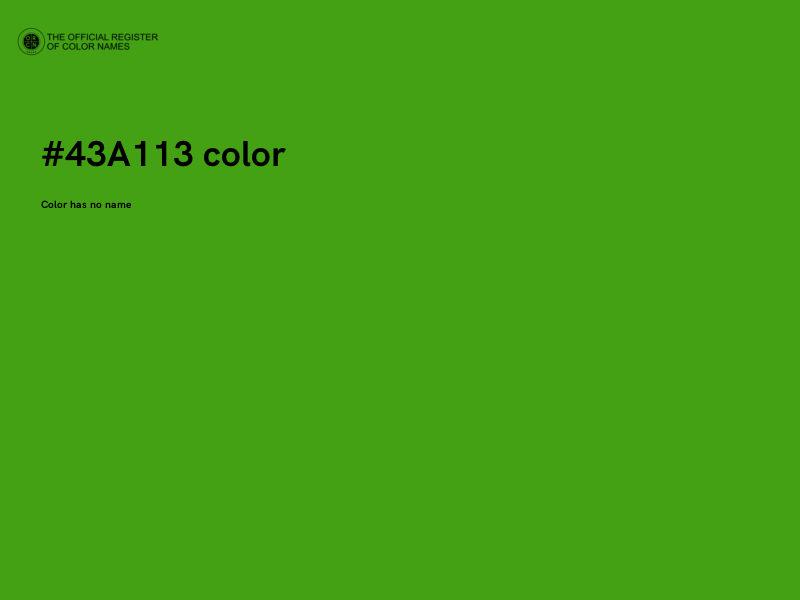 #43A113 color image