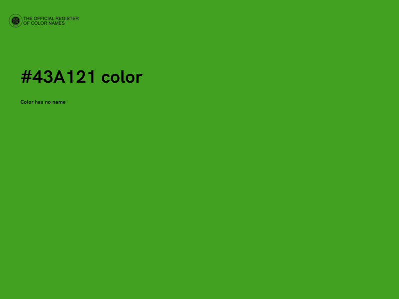 #43A121 color image