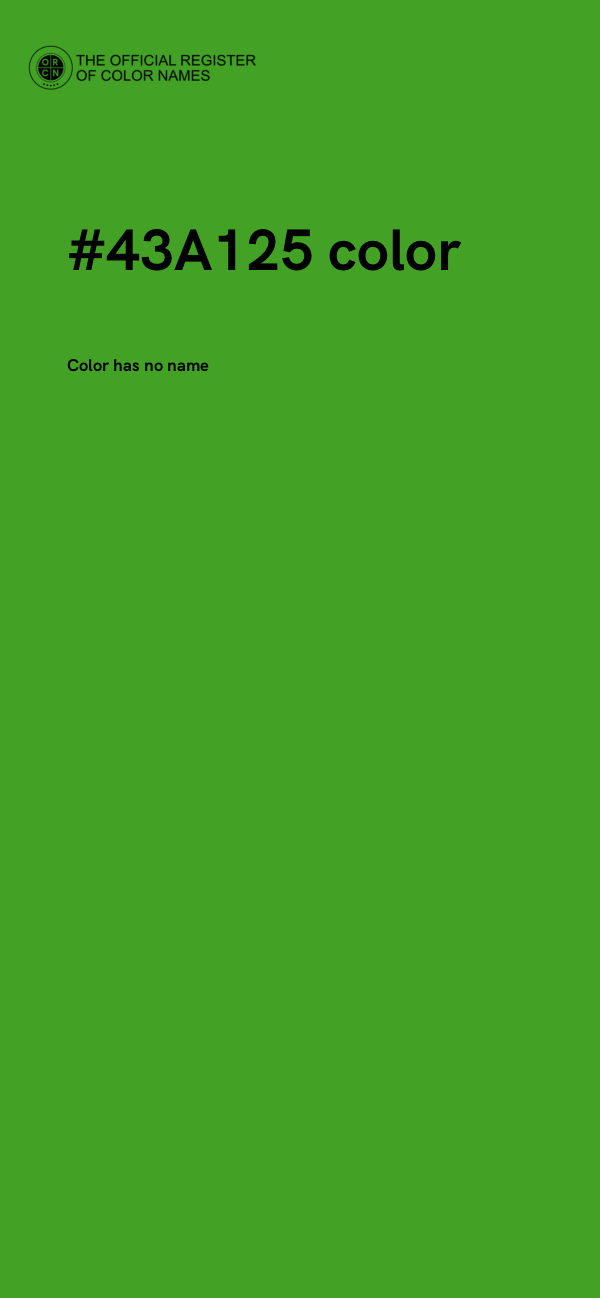 #43A125 color image