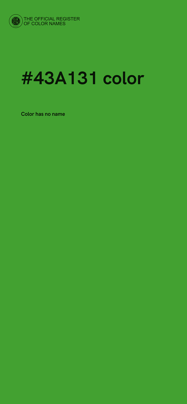 #43A131 color image