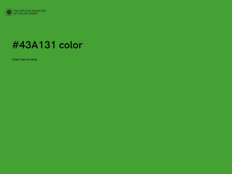 #43A131 color image