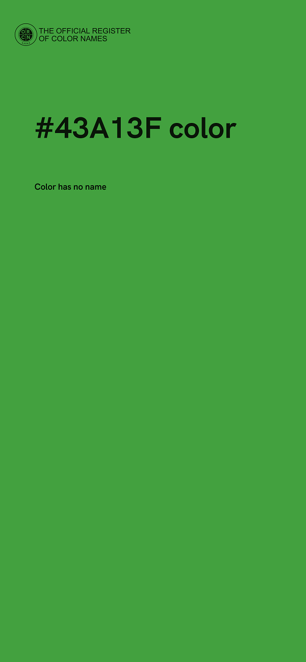 #43A13F color image