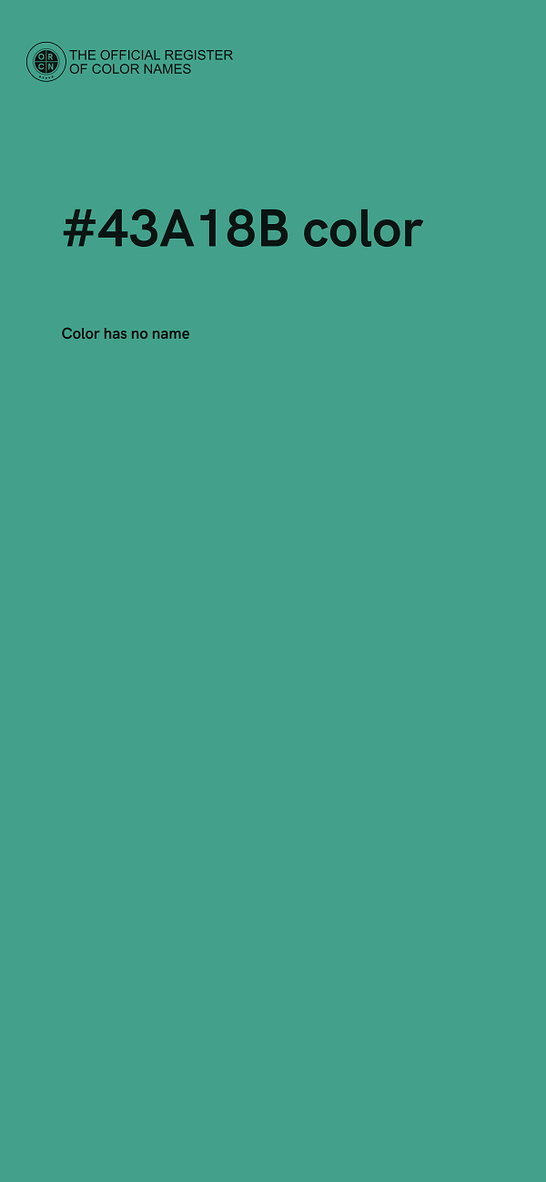 #43A18B color image