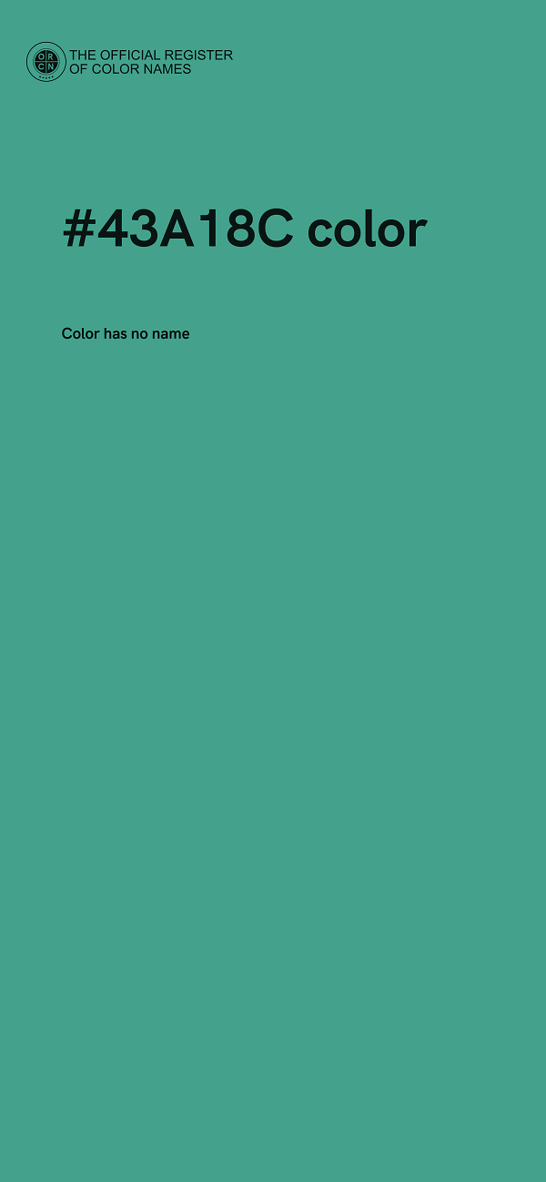 #43A18C color image