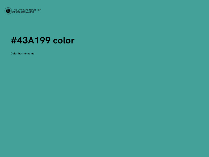 #43A199 color image