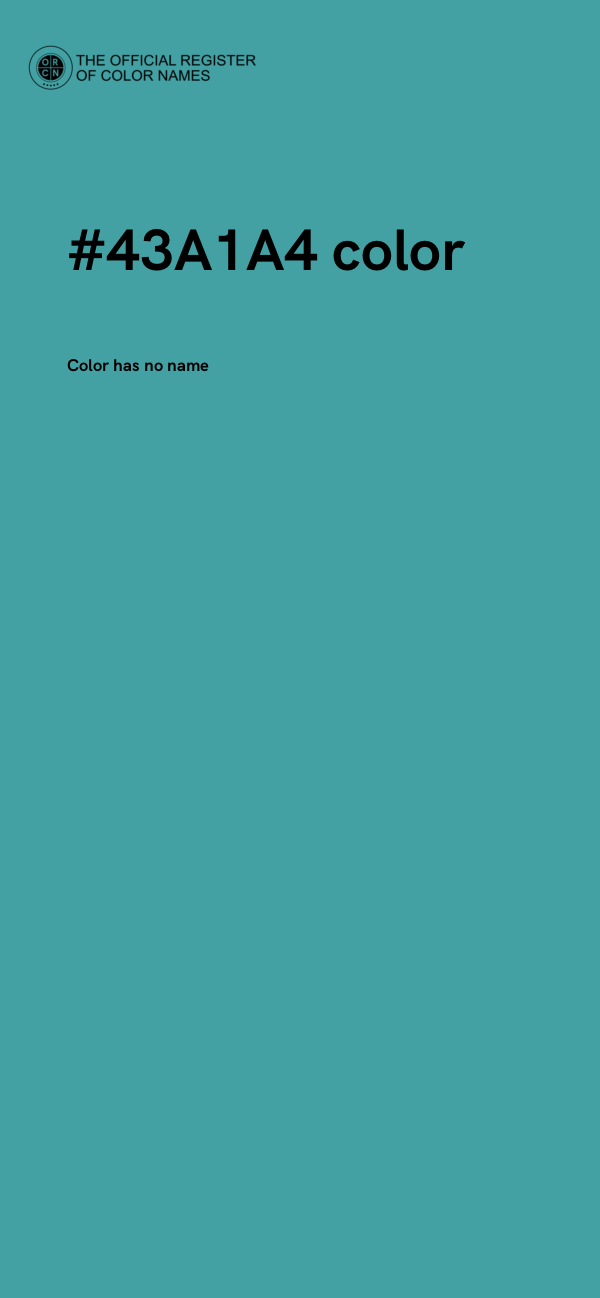 #43A1A4 color image