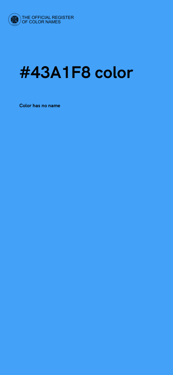 #43A1F8 color image