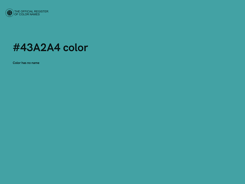 #43A2A4 color image