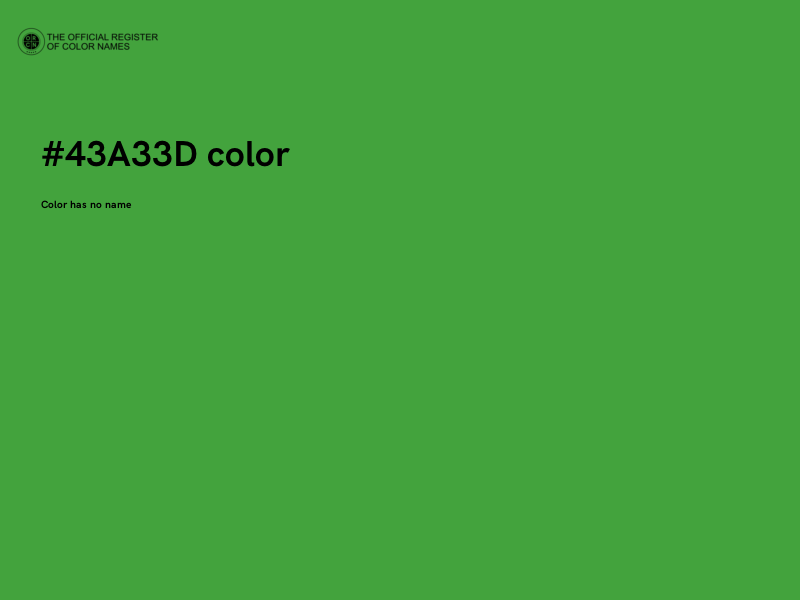#43A33D color image