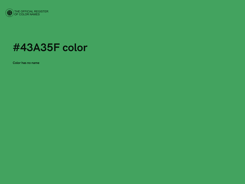 #43A35F color image