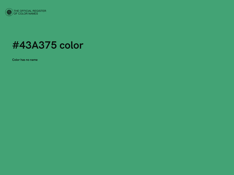 #43A375 color image
