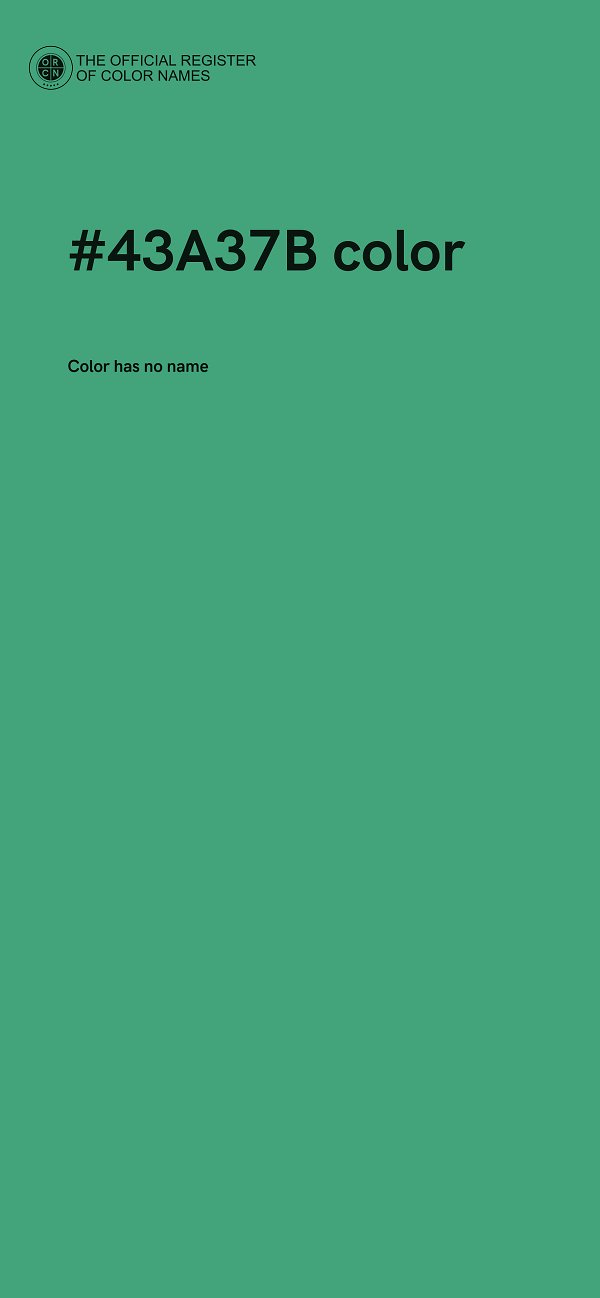 #43A37B color image