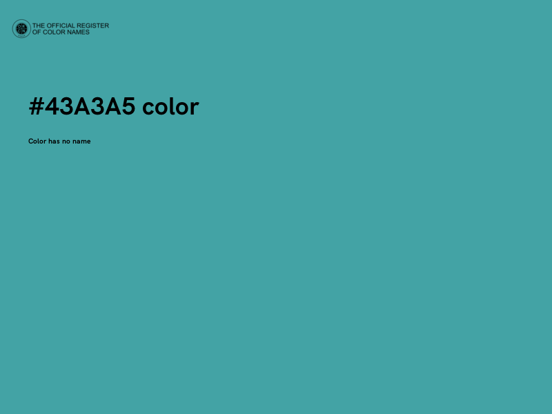 #43A3A5 color image