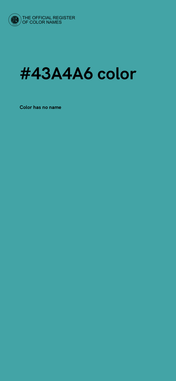 #43A4A6 color image