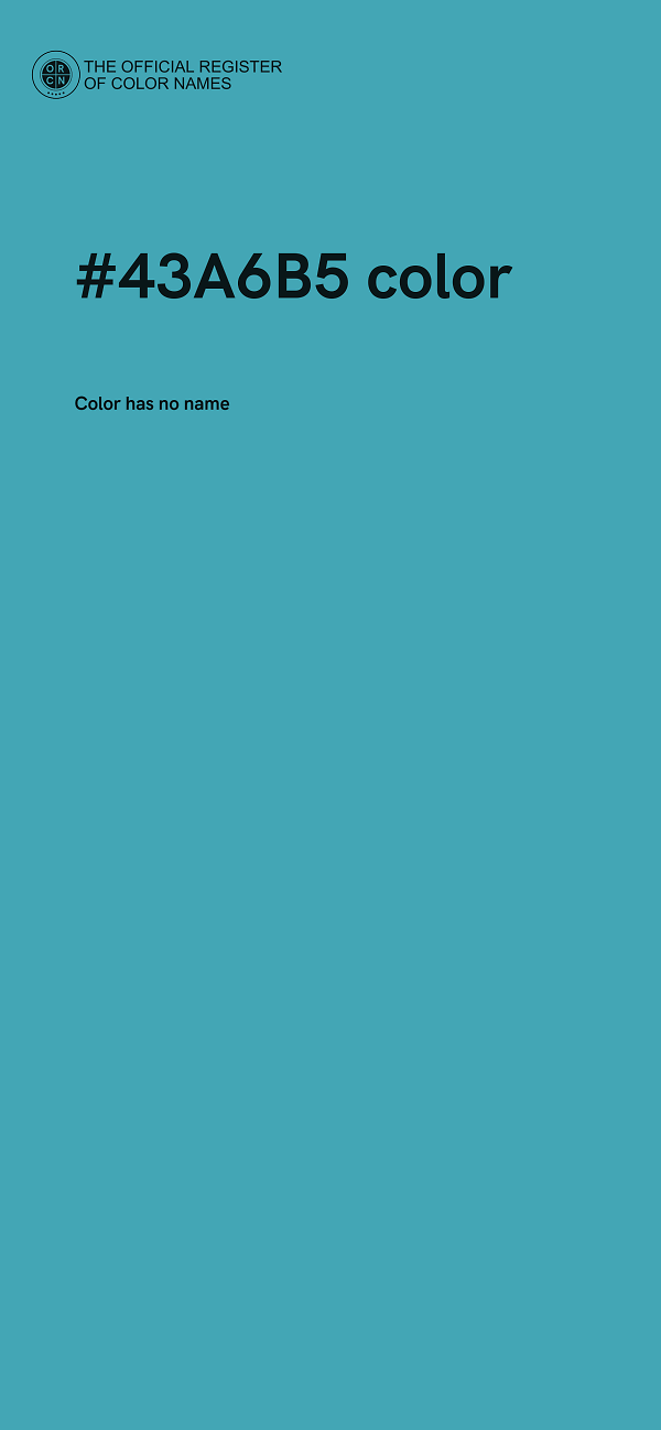 #43A6B5 color image