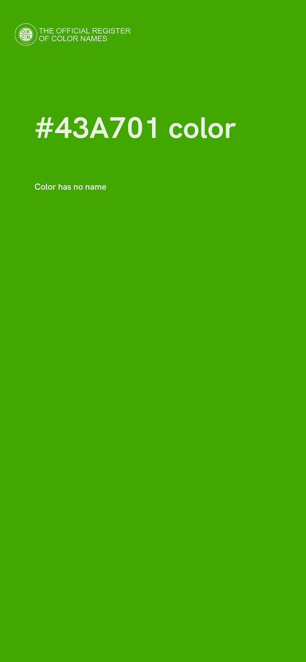 #43A701 color image