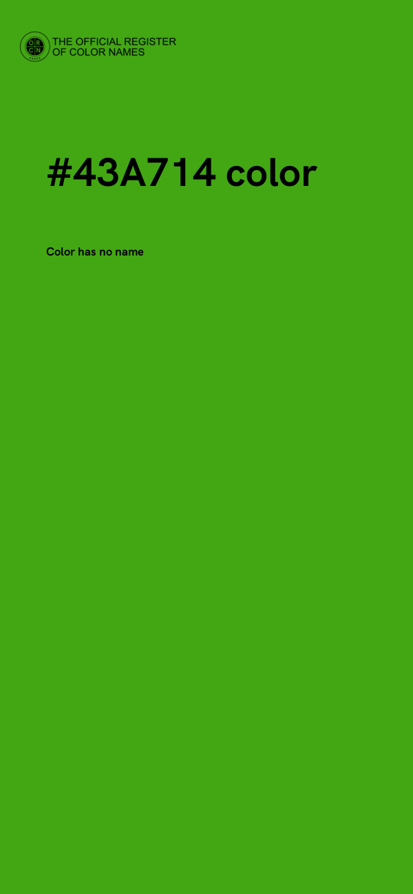 #43A714 color image