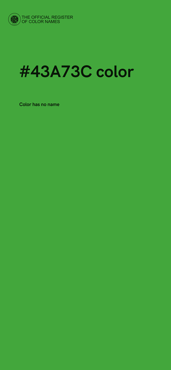 #43A73C color image