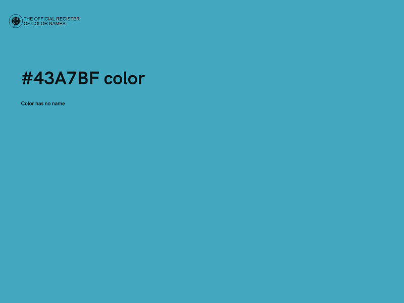 #43A7BF color image