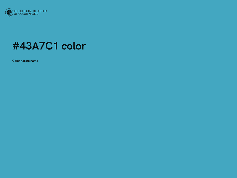 #43A7C1 color image