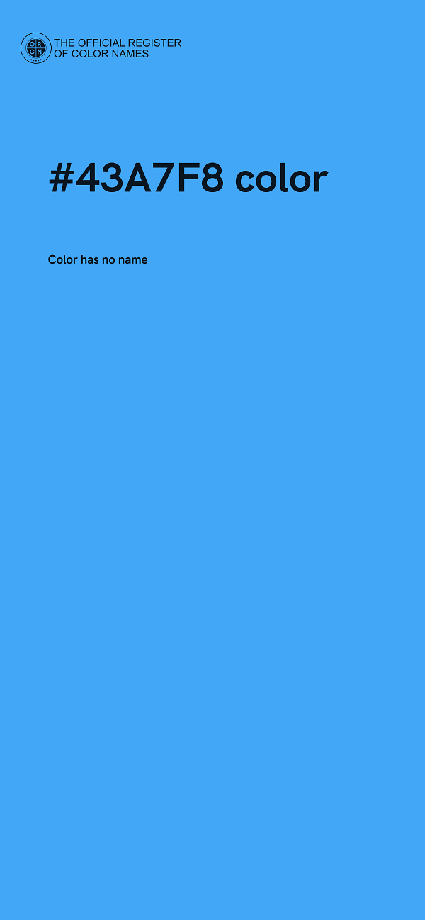#43A7F8 color image