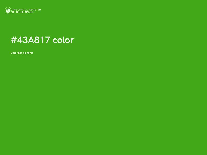 #43A817 color image