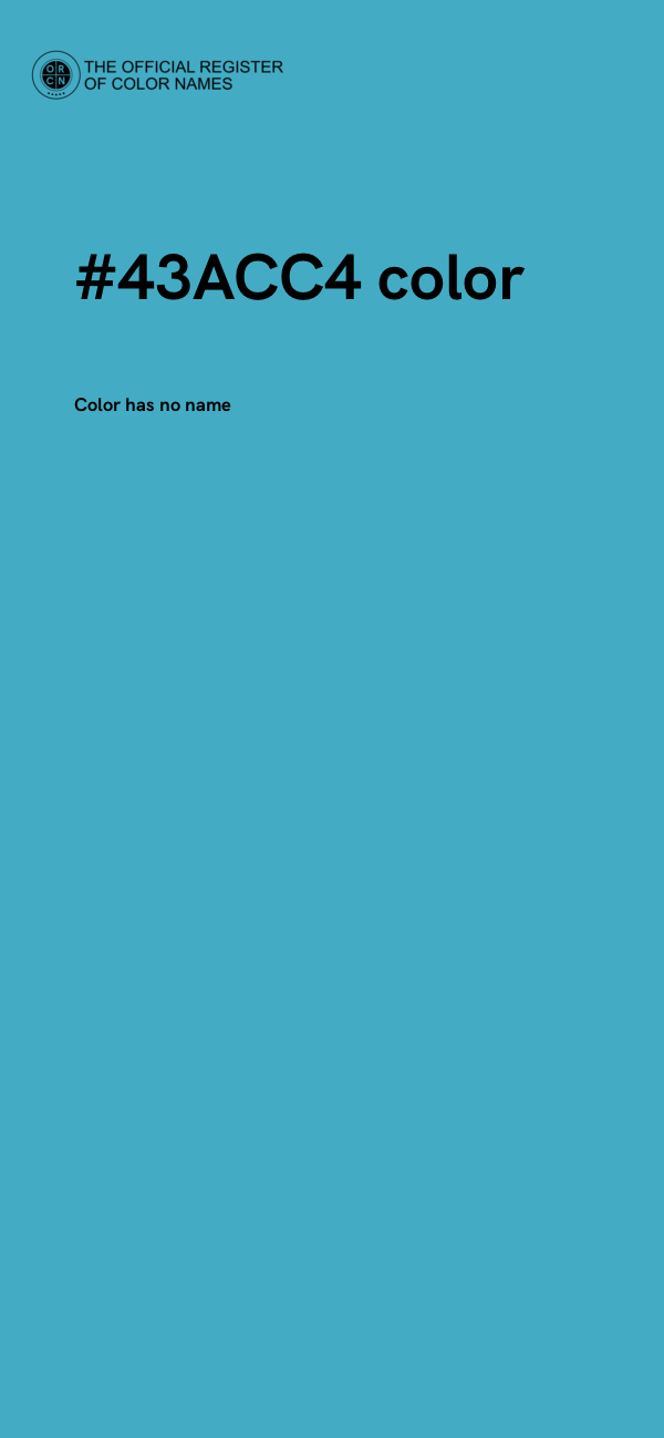 #43ACC4 color image