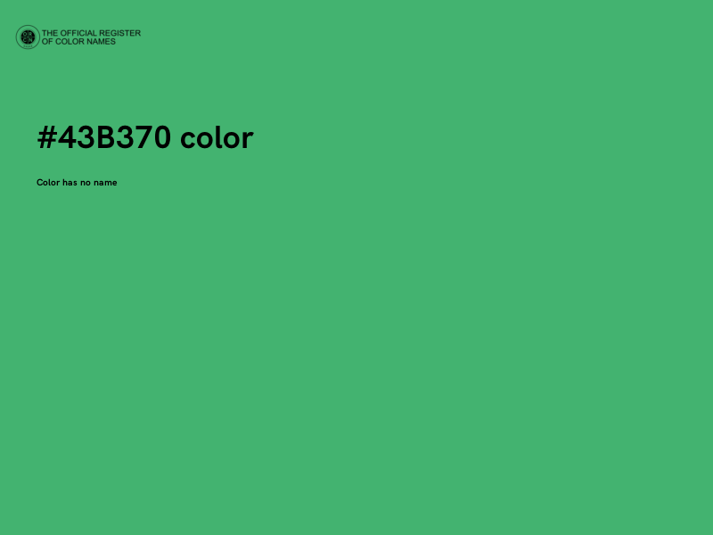 #43B370 color image