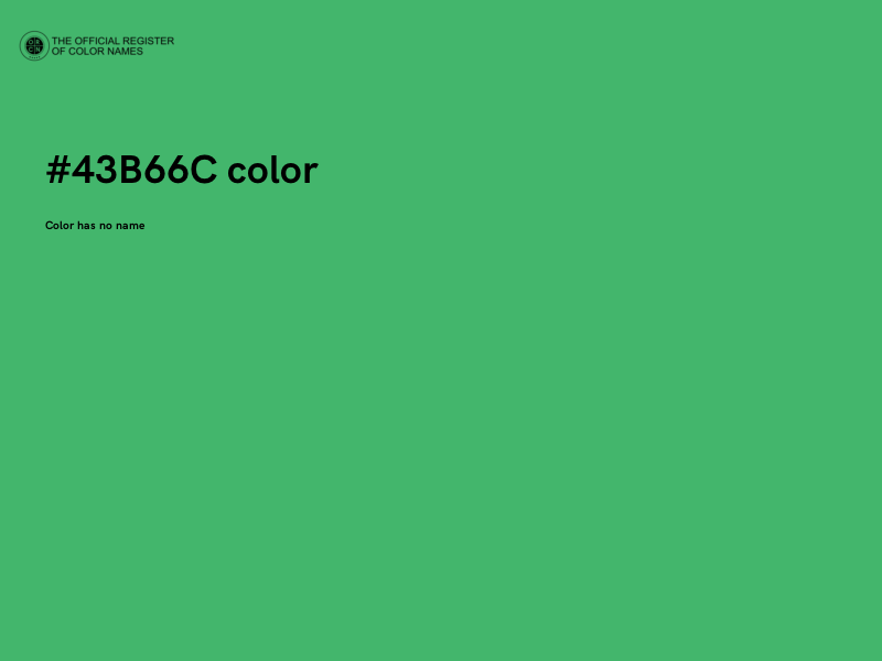 #43B66C color image