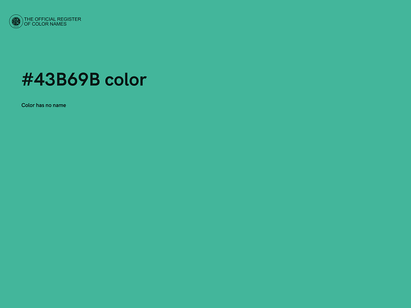 #43B69B color image