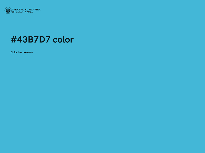 #43B7D7 color image